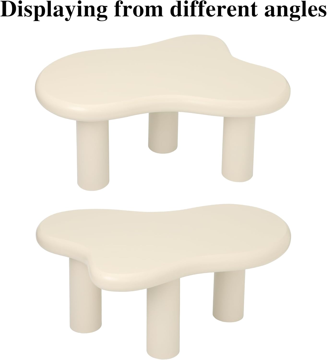 Cloud Coffee Table, Modern 3-Leg Accent Table for Living Room
