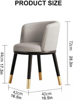 Heavy Duty Leather Dining Armchair, Modern, 4 Piece Set