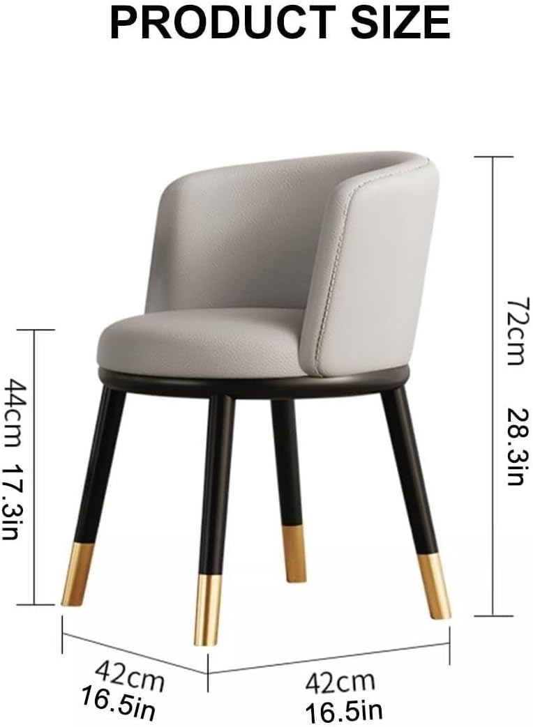 Heavy Duty Leather Dining Armchair, Modern, 4 Piece Set