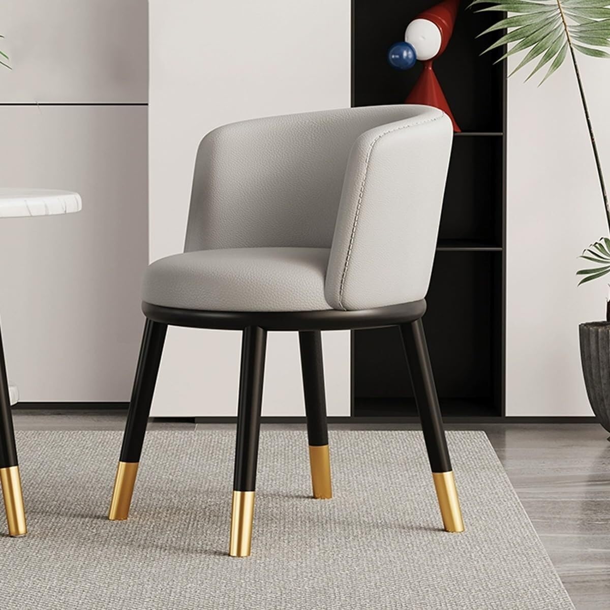Heavy Duty Leather Dining Armchair, Modern, 4 Piece Set