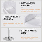 Velvet Adjustable Bar Stools, Set of 2, 360° Swivel, Luxury Vanity Armchairs for Bedroom & Living Room