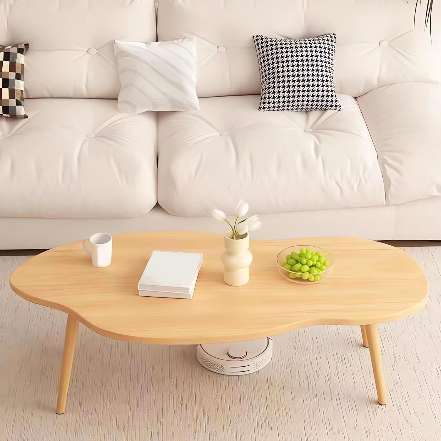 Modern Coffee Table, Wooden Legs, Living Room Furniture (Wood)