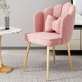 Velvet High Back Dining Chair with Metal Legs, Dressing & Lounge