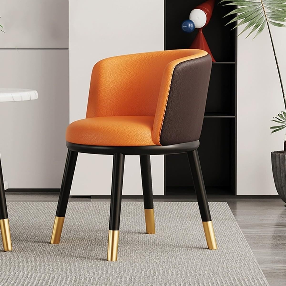 Heavy Duty Leather Dining Armchair, Modern, 4 Piece Set