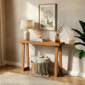 Solid Wood Console Table, 36 Inch Sofa Table, Narrow Entryway Table, Pecans