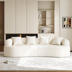 Oversized Chenille Cloud Sectional Sofa, Deep Seat 4-Seater, No Assembly