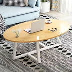 Modern Wooden Coffee Table, Light Wood Finish, Living Room Tea Table
