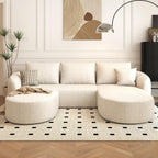 Modular Cloud Sectional Sofa with Curved Back & Chaise