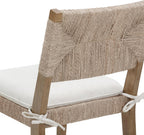 Boucle Dining Chair Set of 2, Natural Texture with Solid Wood Legs