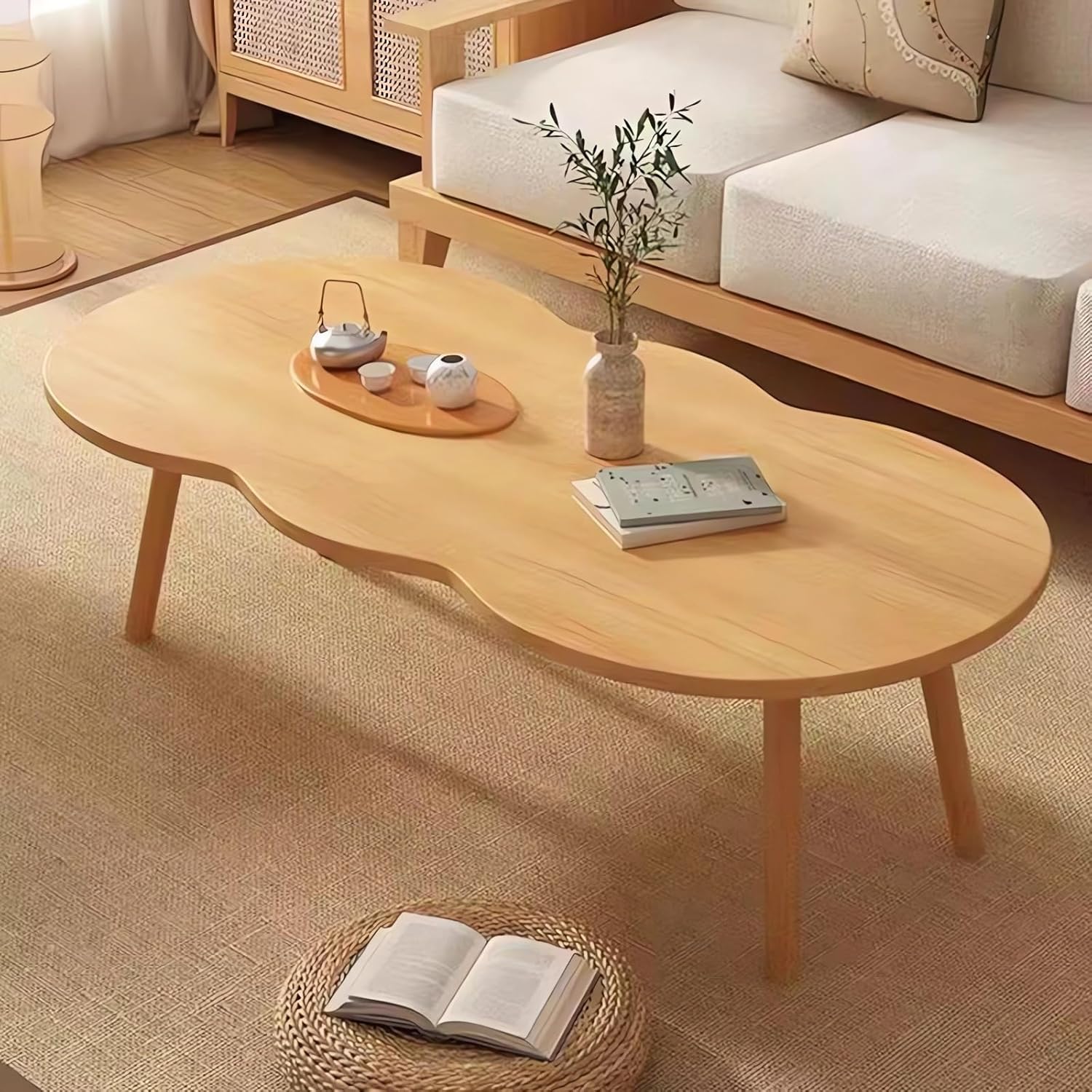 Modern Coffee Table, Wooden Legs, Living Room Furniture (Wood)