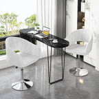 Velvet Adjustable Bar Stools, Set of 2, 360° Swivel, Luxury Vanity Armchairs for Bedroom & Living Room