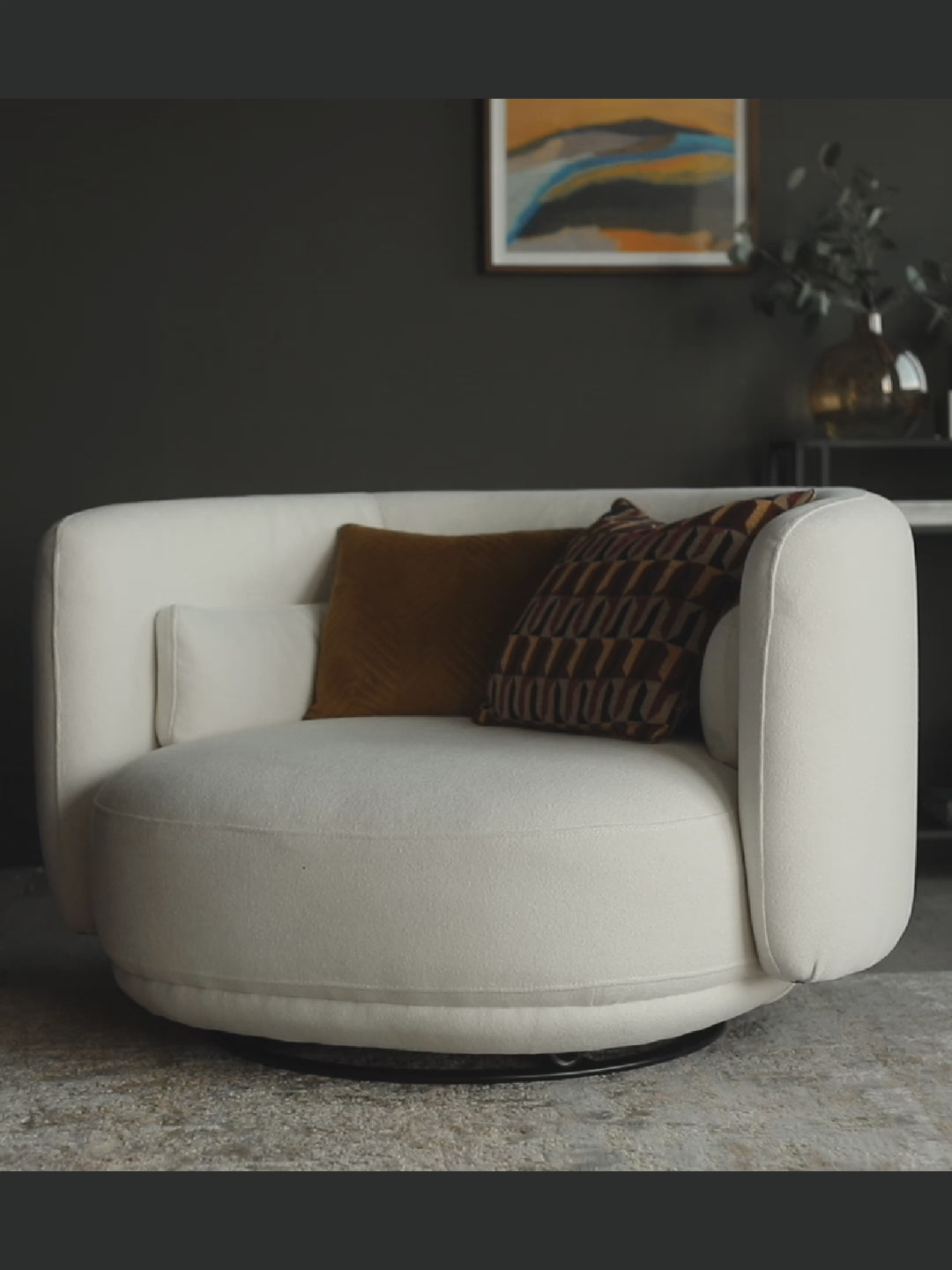 Swivel Love Seat for Modern Living Spaces