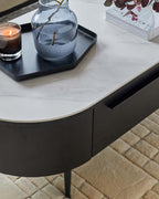 marbled ceramic coffee table for Modern Living Room Spaces