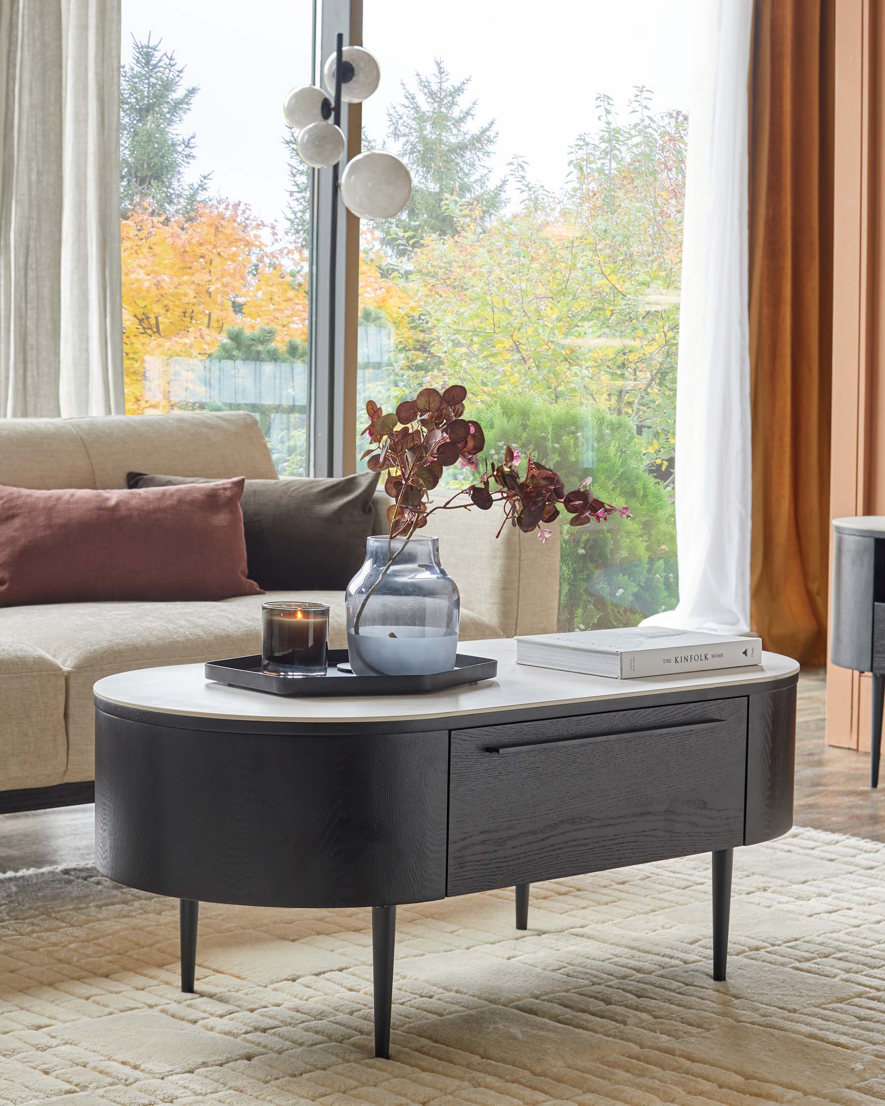 marbled ceramic coffee table for Modern Living Room Spaces