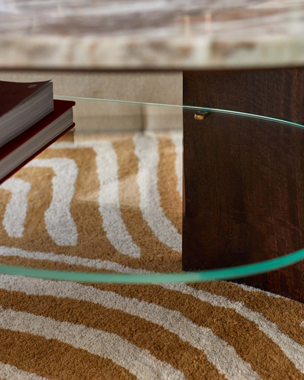 Wood Toronto Marble Coffee Table With Mango Wood