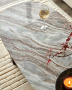 Wood Toronto Marble Coffee Table With Mango Wood