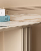 Natural Ceramic Console Table for Hallway Living Room Entryway