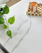 Ceramic With Wood Coffee Table for Modern Living Room