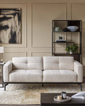 Ivory Chenille Two-seater Sofa For Living Room