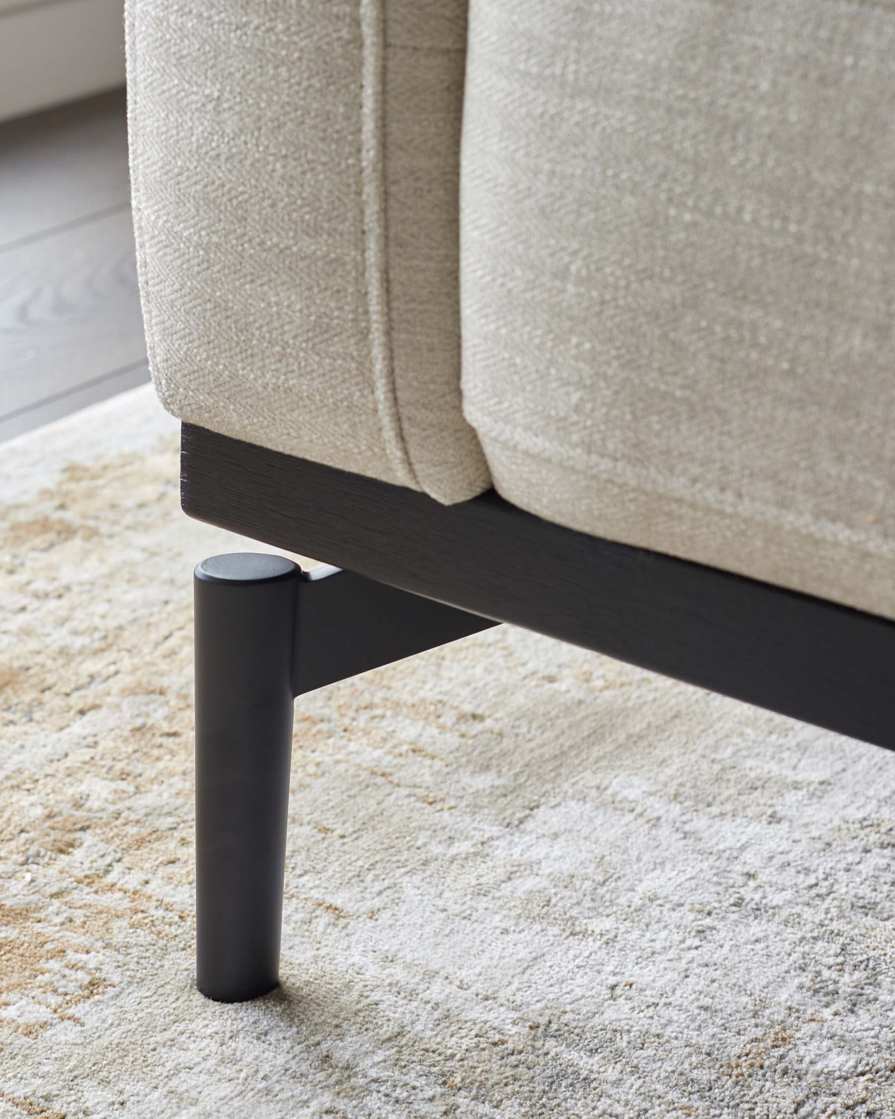 Ivory Chenille Two-seater Sofa For Living Room
