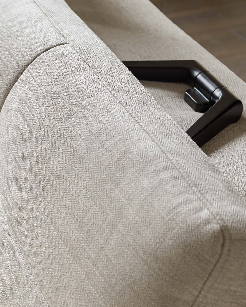 Ivory Chenille Two-seater Sofa For Living Room