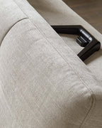 Ivory Chenille Two-seater Sofa For Living Room
