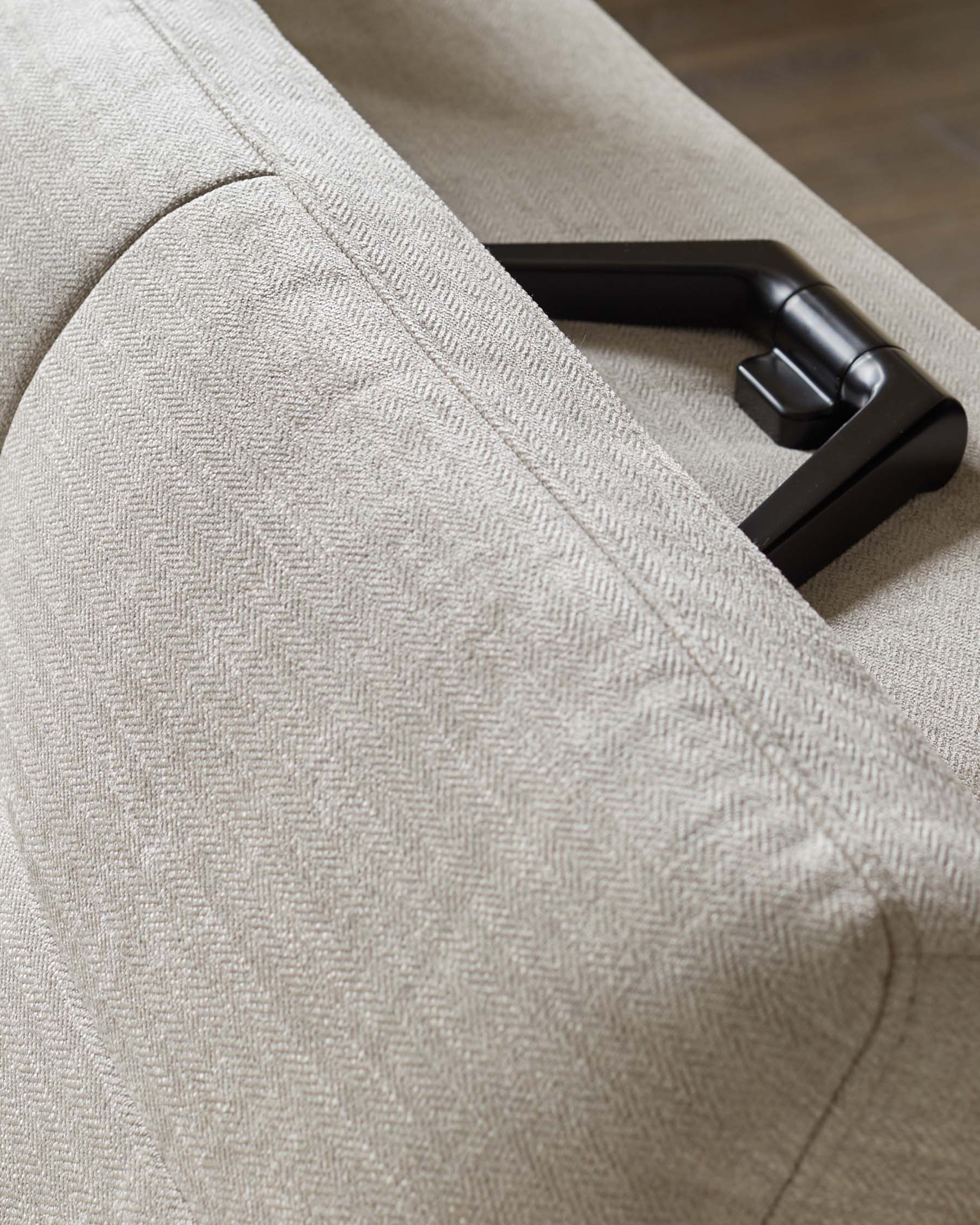 Ivory Chenille Two-seater Sofa For Living Room