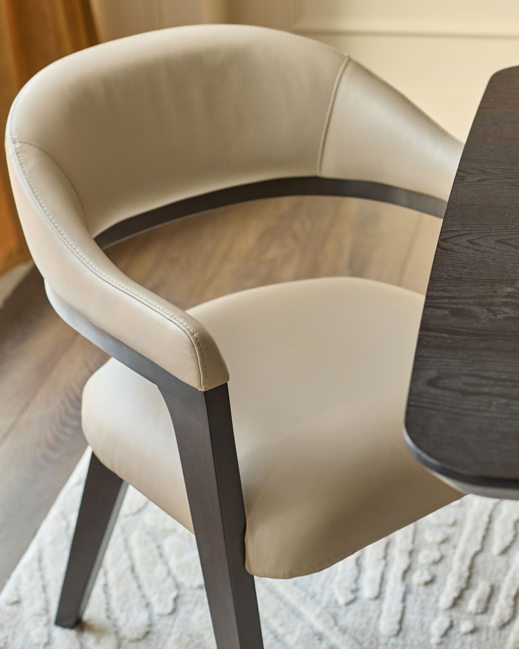 Natural leather dining chair for Modern Homes