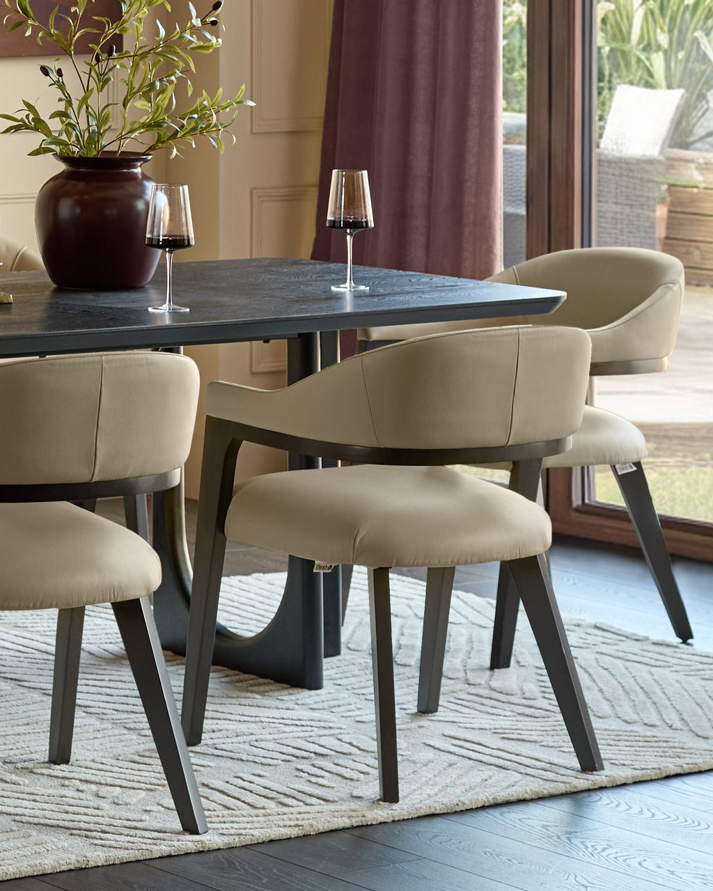 Natural leather dining chair for Modern Homes