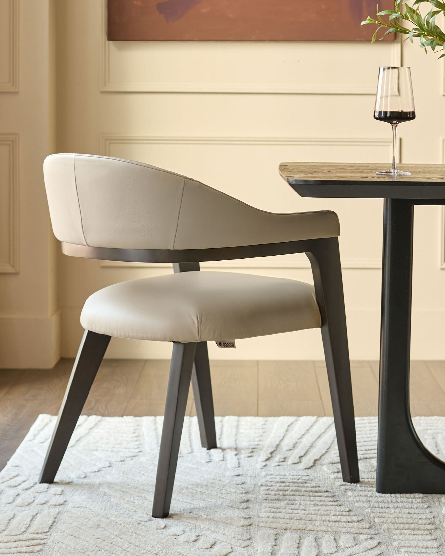 Natural leather dining chair for Modern Homes