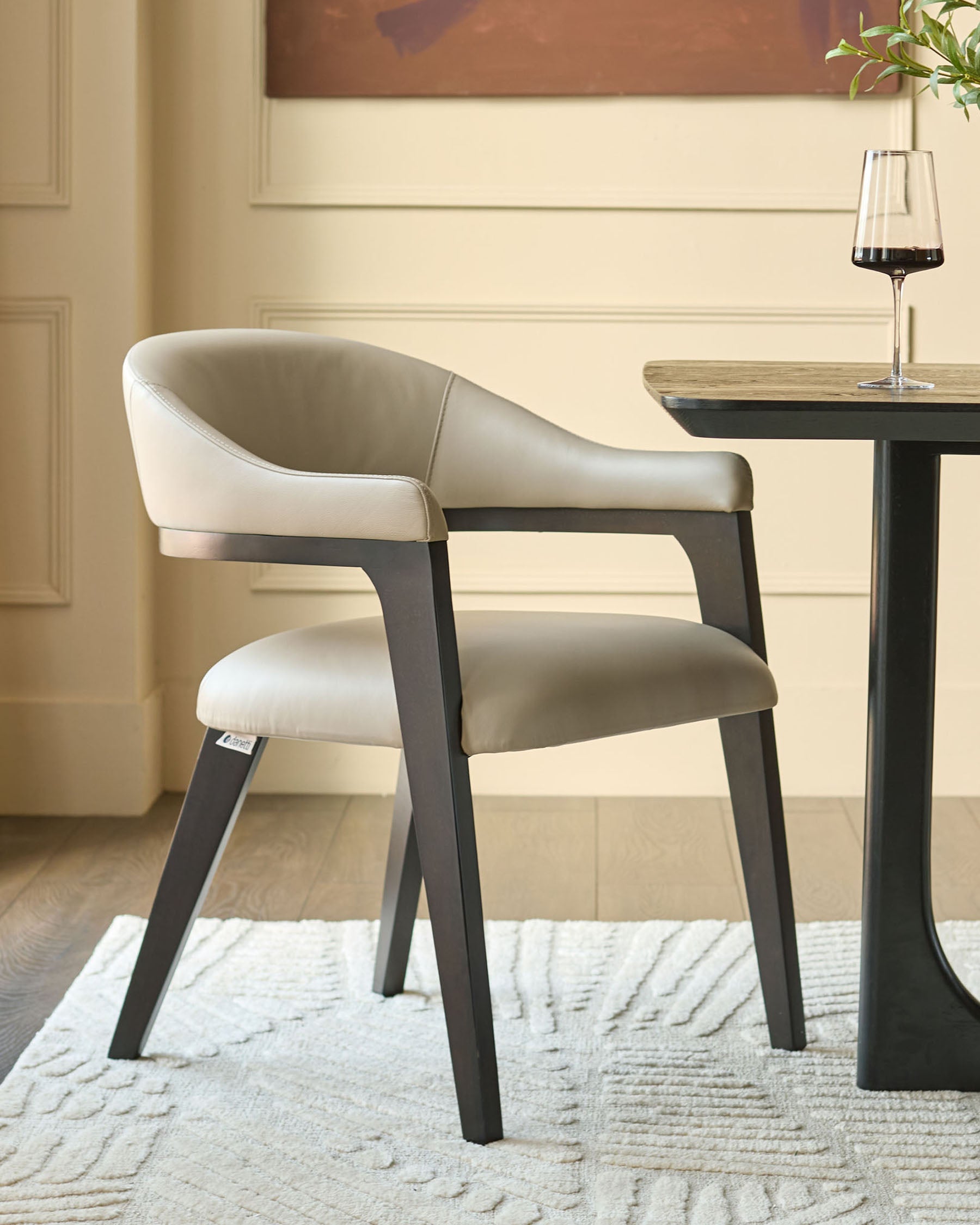 Natural leather dining chair for Modern Homes