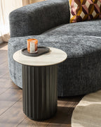 Ceramic coffee table and ceramic side table set
