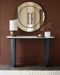 White Ceramic Console Table for Hallway Living Room Entryway