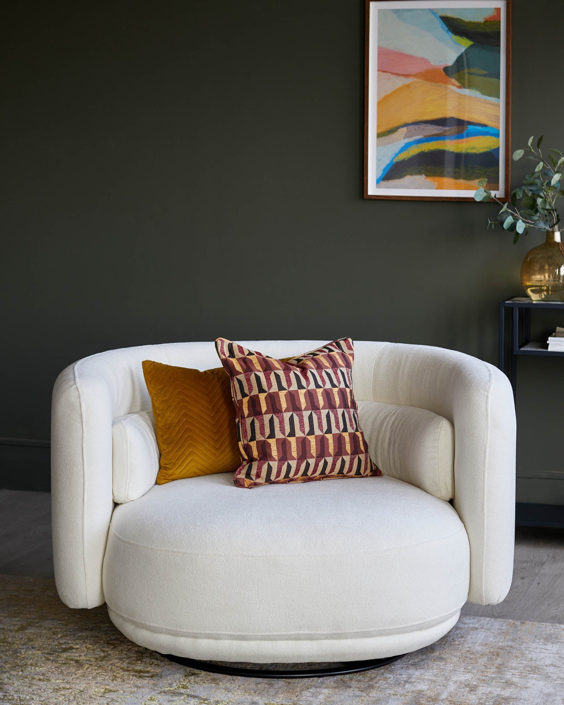 Swivel Love Seat for Modern Living Spaces