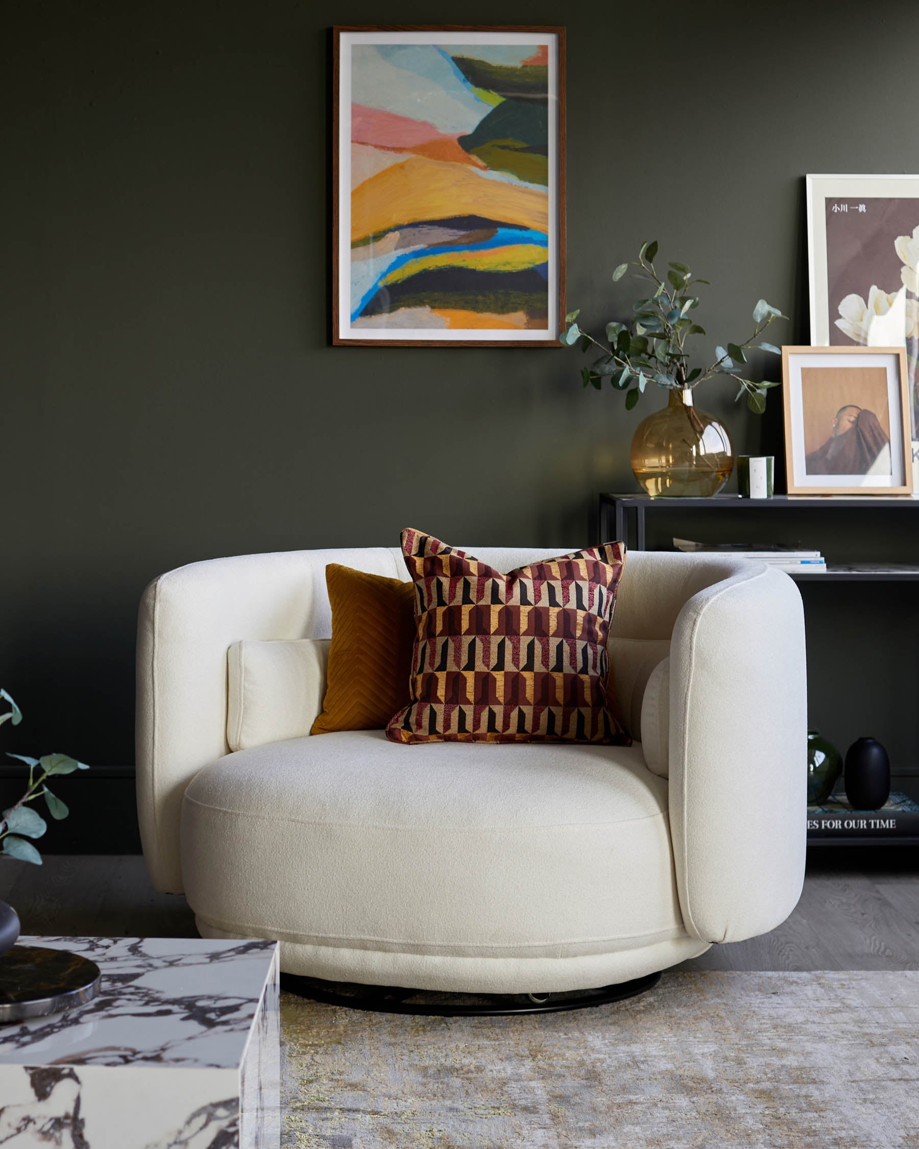 Swivel Love Seat for Modern Living Spaces