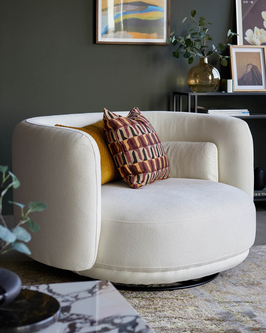 Swivel Love Seat for Modern Living Spaces