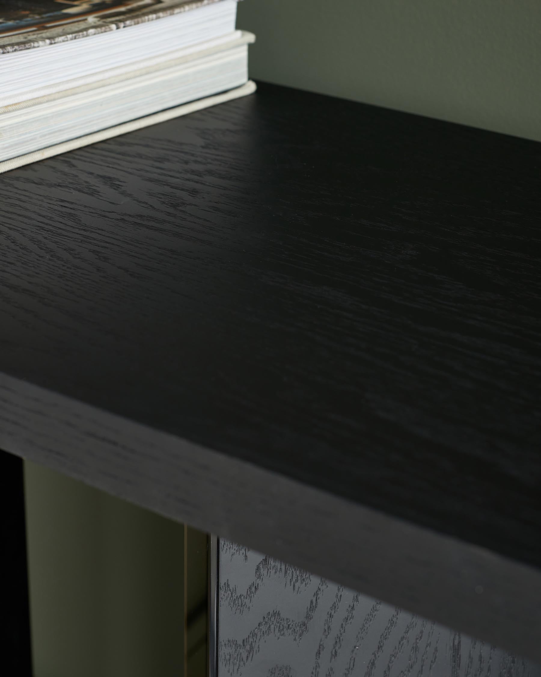 Black Ash Console Table for Hallway Living Room Entryway