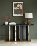 Black Ash Console Table for Hallway Living Room Entryway
