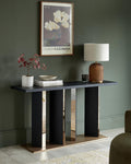 Black Ash Console Table for Hallway Living Room Entryway