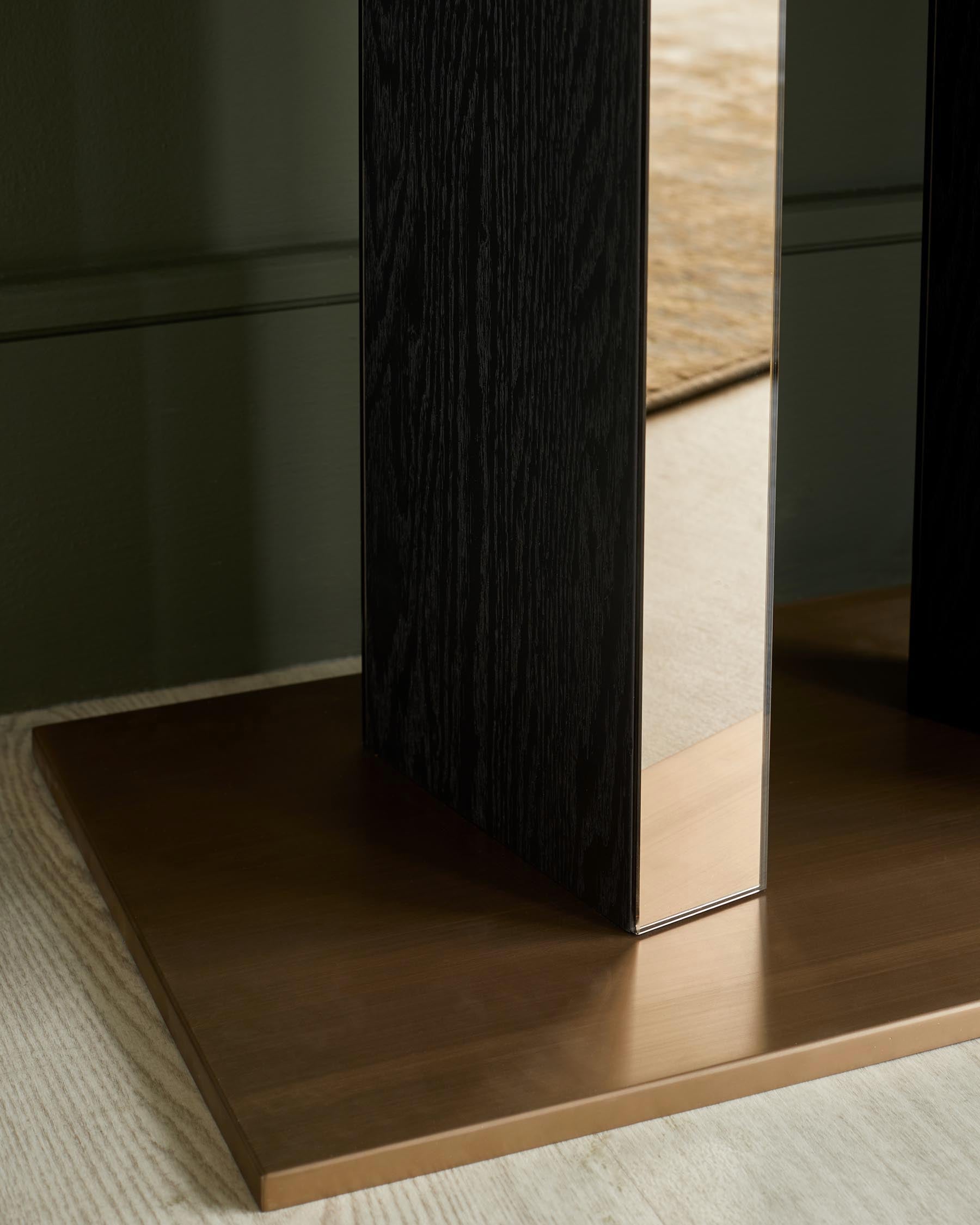 Black Ash Console Table for Hallway Living Room Entryway