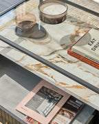 Kai glass and ceramic coffee table for Modern Living Spaces