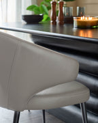 Landon Light Grey Leather Dining Chair