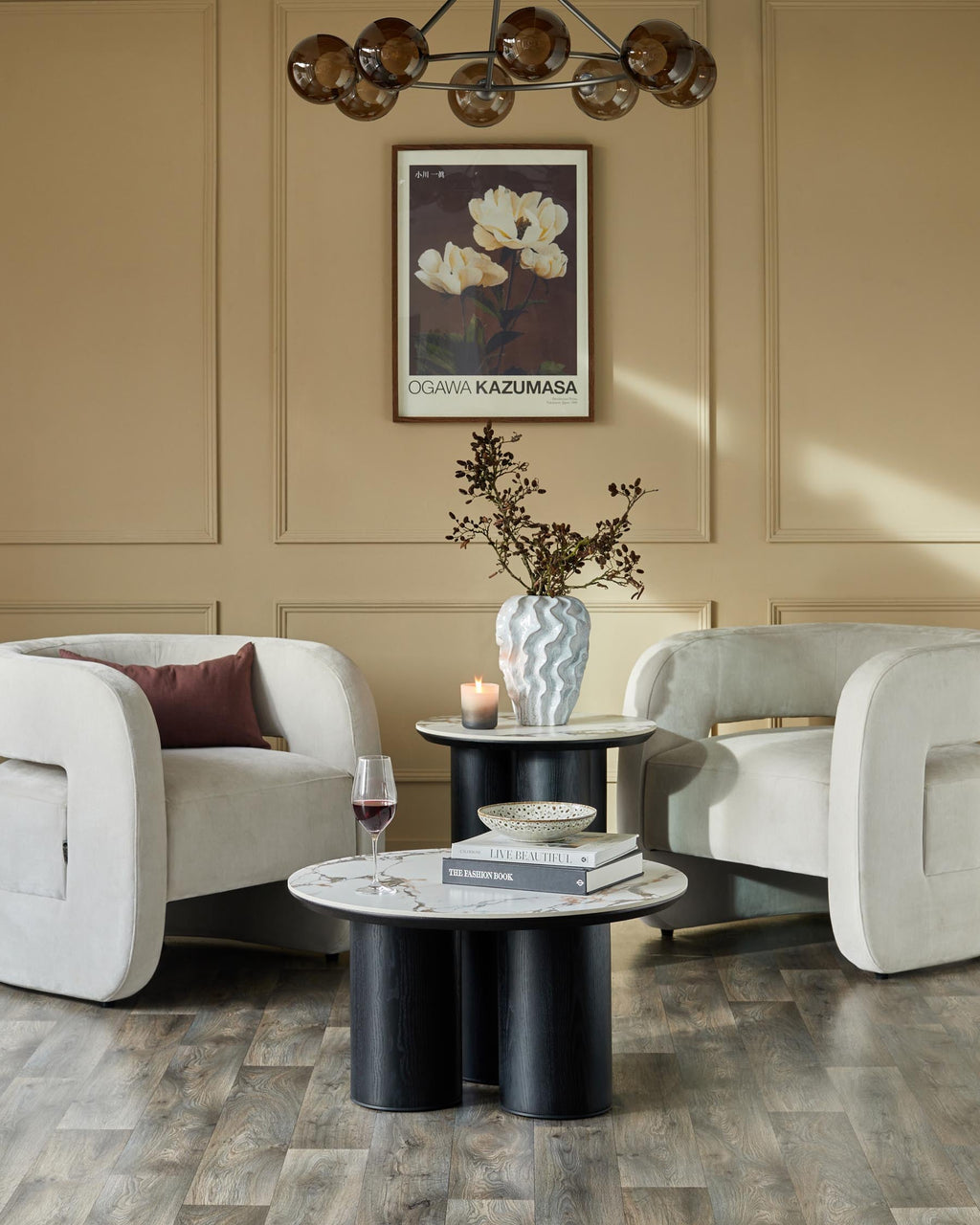 Calacatta Ceramic Coffee Table for Modern Living Rooms
