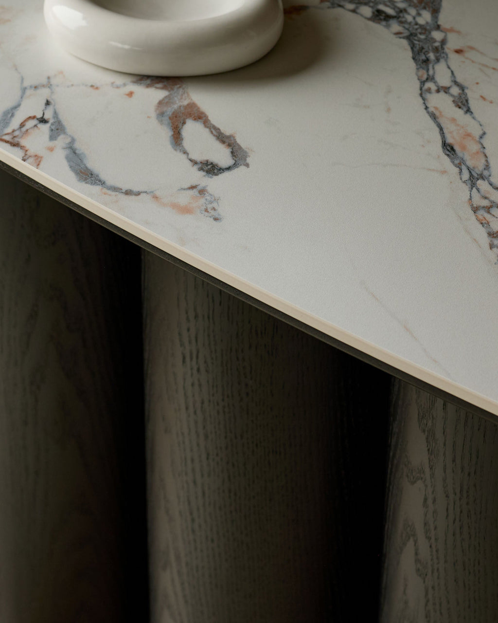 White Calacatta Console Table for Hallway Living Room Entryway