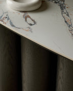 White Calacatta Console Table for Hallway Living Room Entryway
