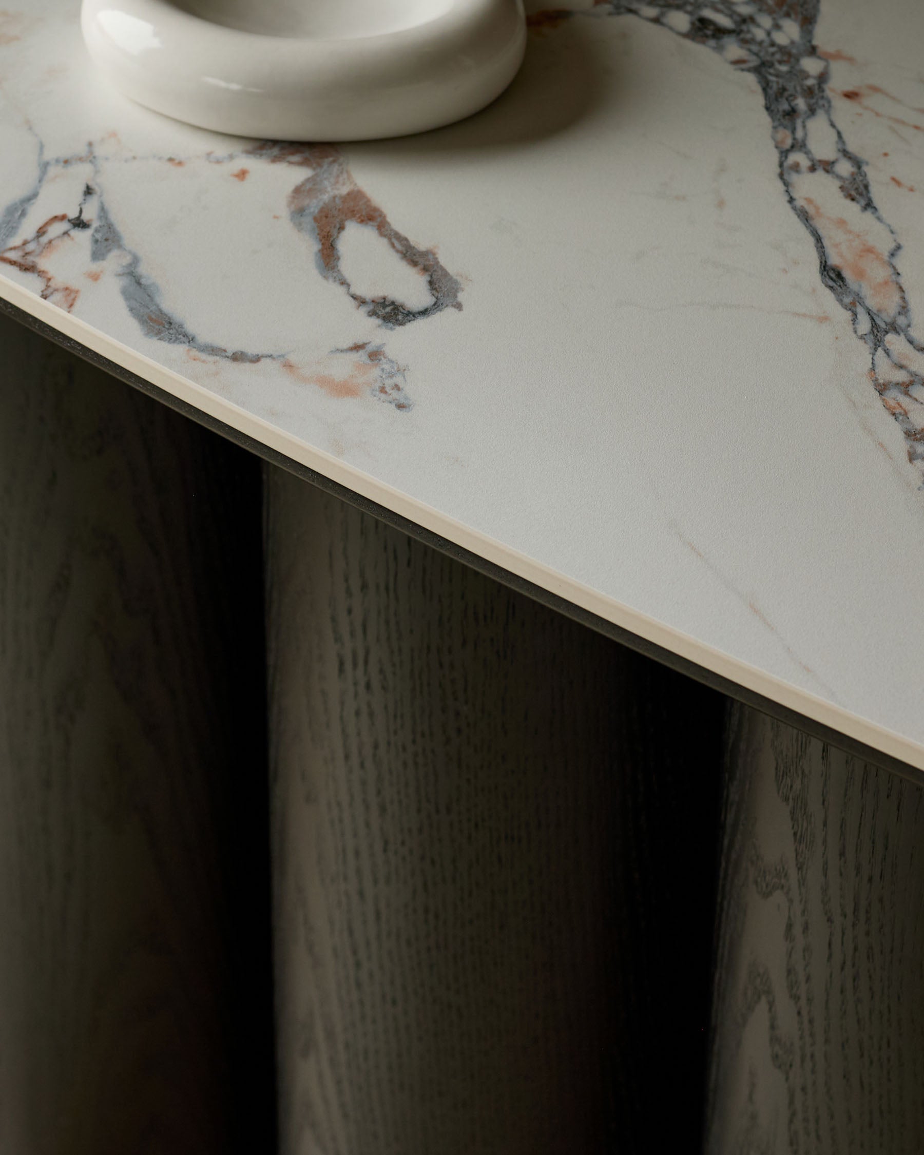 White Calacatta Console Table for Hallway Living Room Entryway