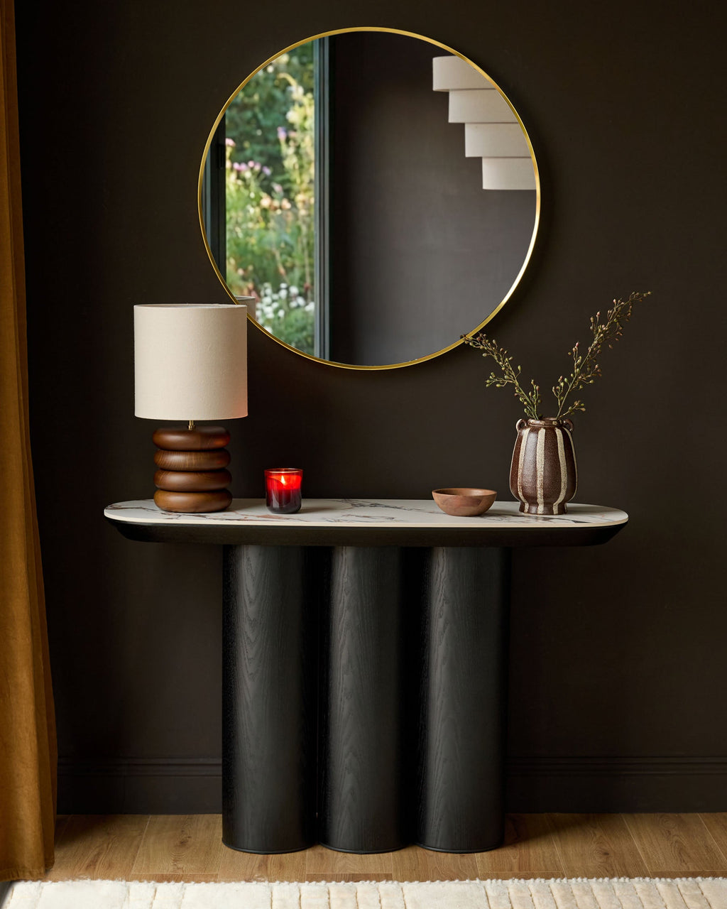 White Calacatta Console Table for Hallway Living Room Entryway