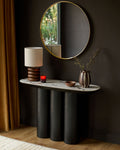 White Calacatta Console Table for Hallway Living Room Entryway