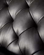 Black Leather Two-seater Sofa For Living Room