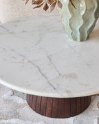Marble top wood coffee table for Modern Living Spaces